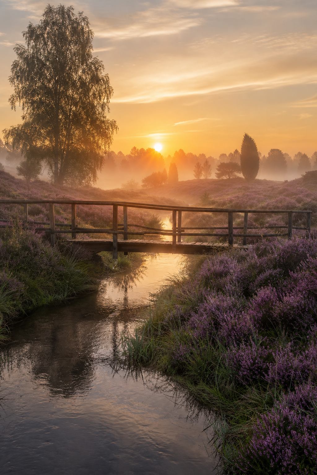 Fotospot Holzsteg in der Heide